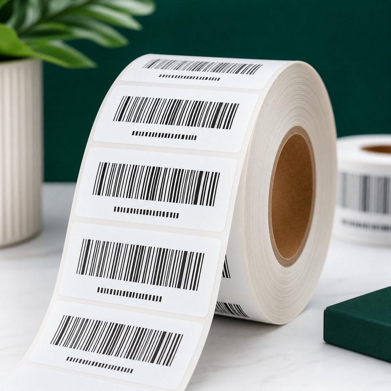 Barcode label roll sample