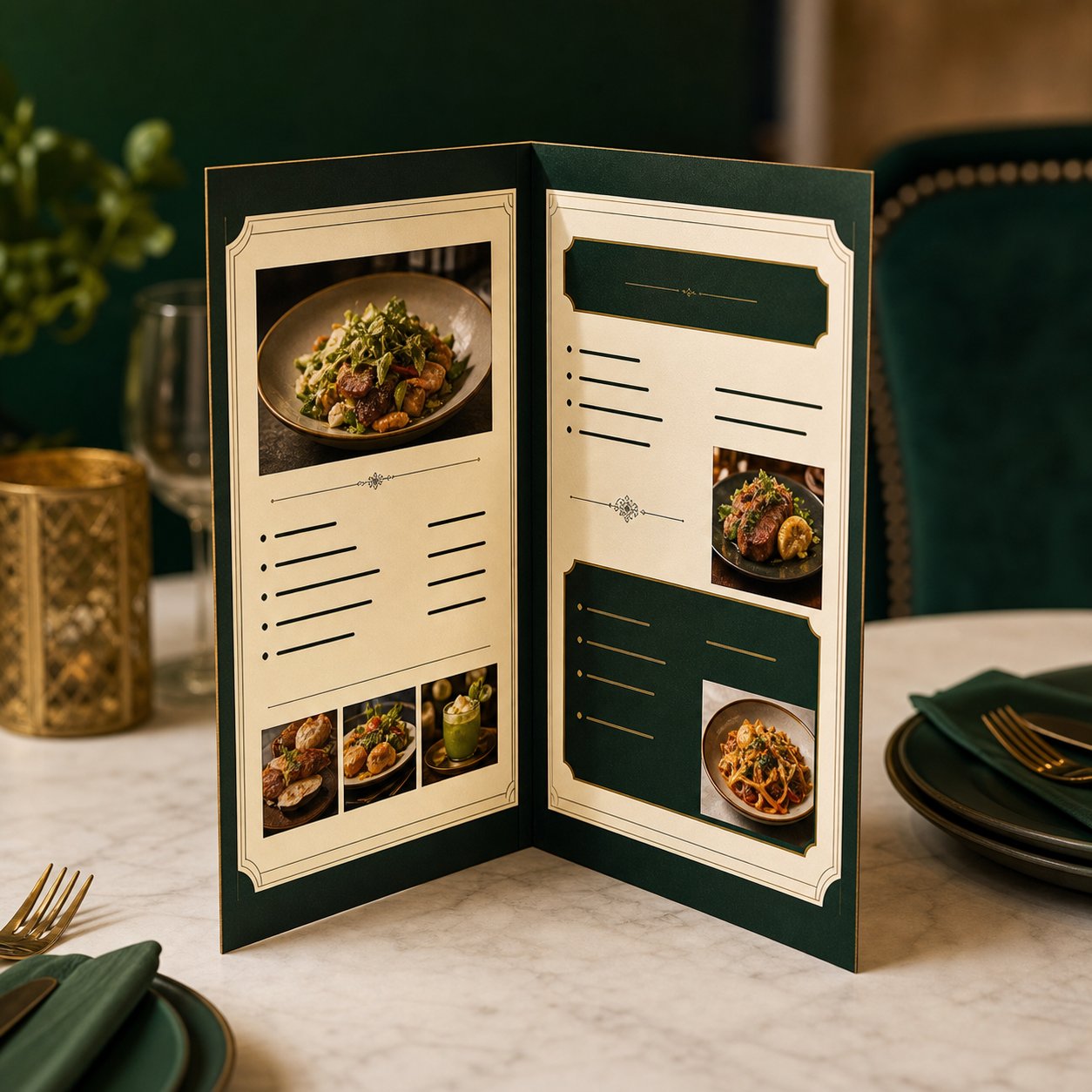 Restaurant menu sample